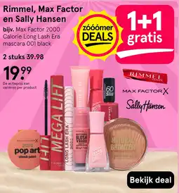 Etos Rimmel, Max Factor en Sally Hansen aanbieding