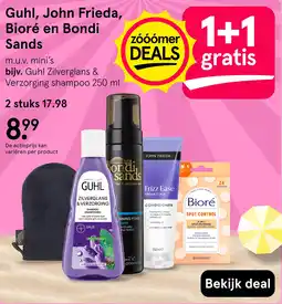 Etos Guhl, John Frieda, Bioré en Bondi Sands aanbieding