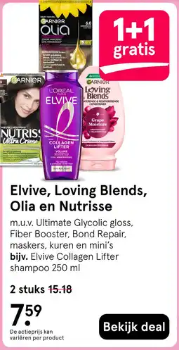 Etos Elvive, Loving Blends, Olia en Nutrisse aanbieding