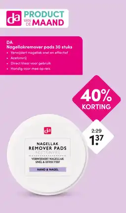 DA DA Nagellakremover pads 30 stuks aanbieding