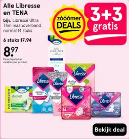 Etos Alle Libresse en TENA aanbieding