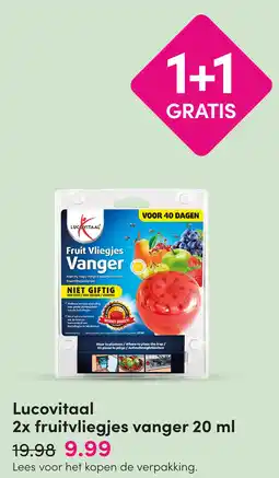 DA Lucovitaal 2x fruitvliegjes vanger aanbieding