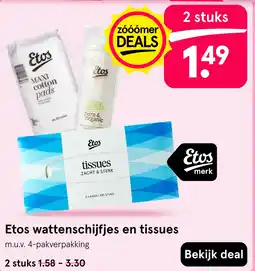 Etos Etos wattenschijfjes en tissues aanbieding