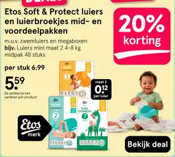 Etos Etos Soft & Protect luiers en luierbroekjes mid- en voordeelpakken aanbieding