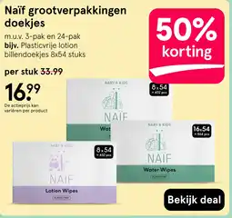 Etos Naïf grootverpakkingen doekjes aanbieding