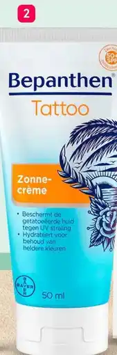 Etos Bepanthen tattoo zonnecrème SPF 50 aanbieding