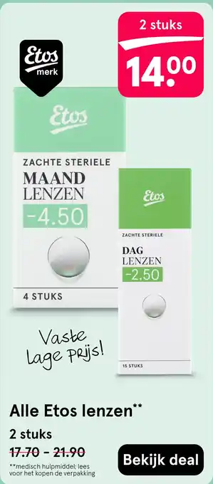 Etos Alle Etos lenzen** aanbieding