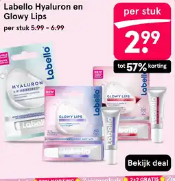 Etos Labello Hyaluron en Glowy Lips aanbieding