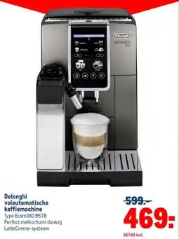 Makro Delonghi volautomatische koffiemachine aanbieding