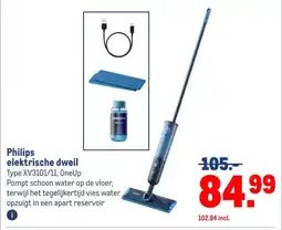Makro Philips elektrische dweil aanbieding