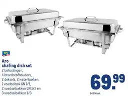 Makro Aro chafing dish set aanbieding