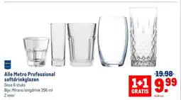 Makro Alle Metro Professional softdrinkglazen aanbieding