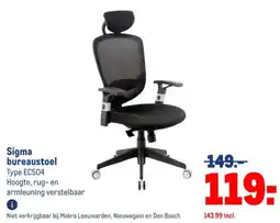 Makro Sigma bureaustoel aanbieding