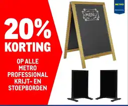 Makro Op alle metro professional krijt en stoepborden aanbieding
