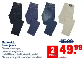 Makro Maskovick herenjeans aanbieding