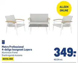 Makro Metro Professional 4-delige loungeset Lopera aanbieding