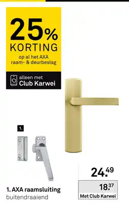 Karwei Axa raamsluiting aanbieding
