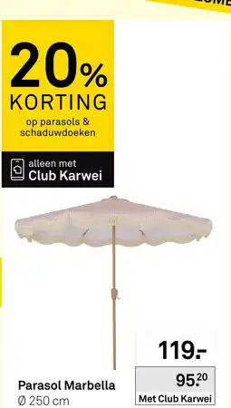 Karwei Parasol Marbella aanbieding