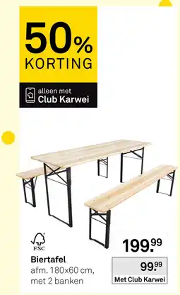 Karwei Biertafel aanbieding