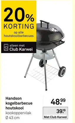 Karwei Handson kogelbarbecue houtskool aanbieding