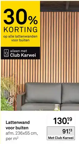 Karwei Lattenwand voor buiten aanbieding