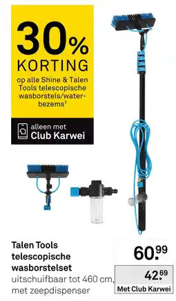 Karwei Talen Tools telescopische wasborstelset aanbieding