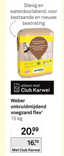 Karwei weber Onkruidmijdend voegzand flex aanbieding