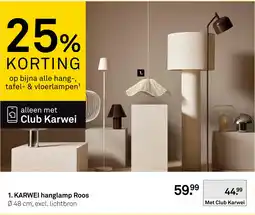 Karwei KARWEI hanglamp Roos aanbieding