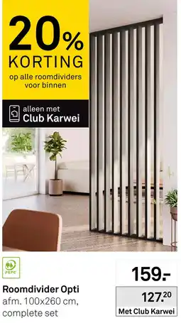 Karwei Roomdivider Opti aanbieding