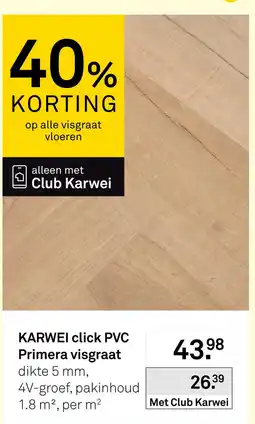 Karwei KARWEI click PVC Primera visgraat aanbieding