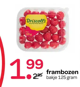 Spar frambozen 125 gram aanbieding