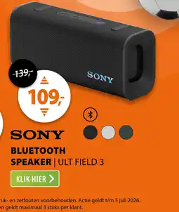Expert Sony ULT Field 3 Zwart aanbieding