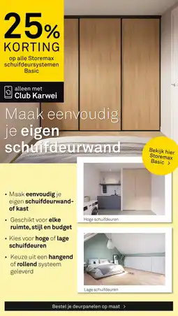 Karwei Op alle Storemax schuifdeursystemen Basic aanbieding