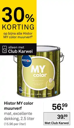 Karwei Histor MY color muurverf aanbieding
