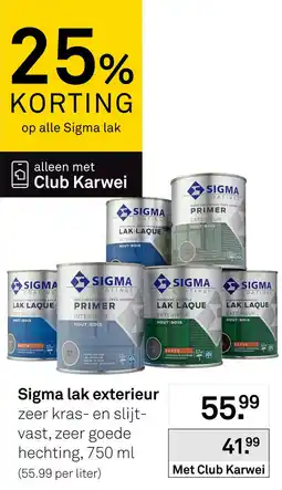 Karwei Sigma lak exterieur aanbieding