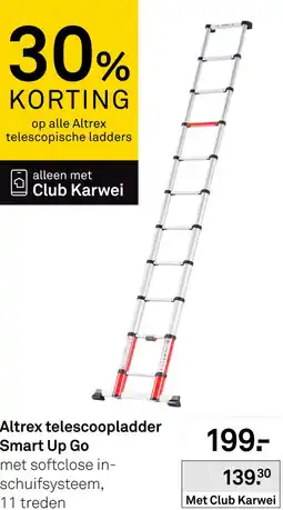 Karwei Altrex telescoopladder Smart Up Go aanbieding