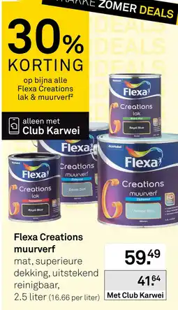 Karwei Flexa Creations muurverf aanbieding