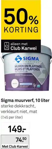 Karwei Sigma muurverf aanbieding