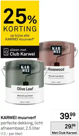 Karwei KARWEI muurverf aanbieding