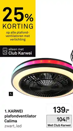 Karwei Karwei plafondventilator Calima aanbieding
