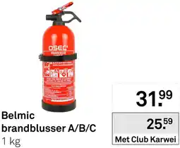 Karwei Belmic brandblusser A/B/C aanbieding