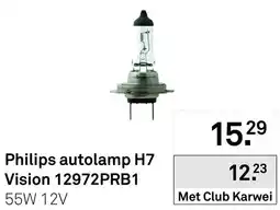 Karwei Philips autolamp H7 Vision 12972PRB1 aanbieding