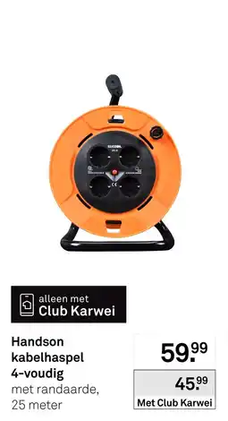 Karwei Handson kabelhaspel 4-voudig aanbieding