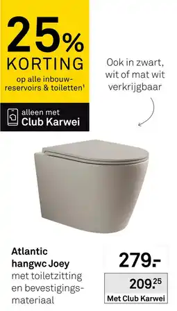 Karwei Atlantic hangwc Joey aanbieding