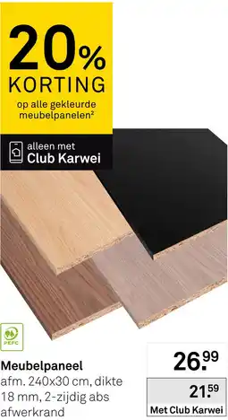 Karwei Meubelpaneel aanbieding