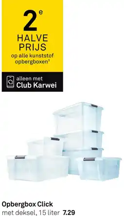 Karwei Opbergbox Click aanbieding
