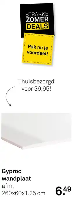 Karwei Gyproc wandplaat aanbieding