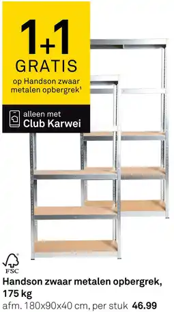 Karwei Handson zwaar metalen opbergrek aanbieding