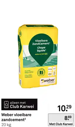 Karwei Weber vloeibare zandcement aanbieding
