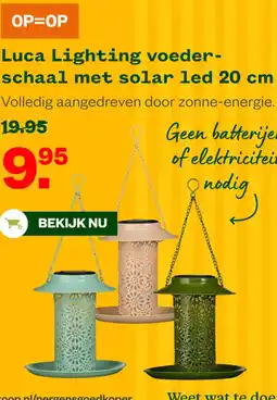 Welkoop Luca Lighting voederschaal met solar led aanbieding